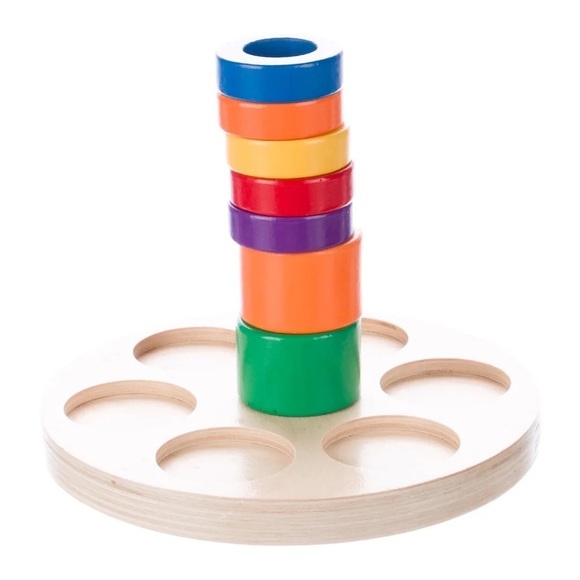 Montessori Wood Stable Stacker Toy - Picture 11 of 12